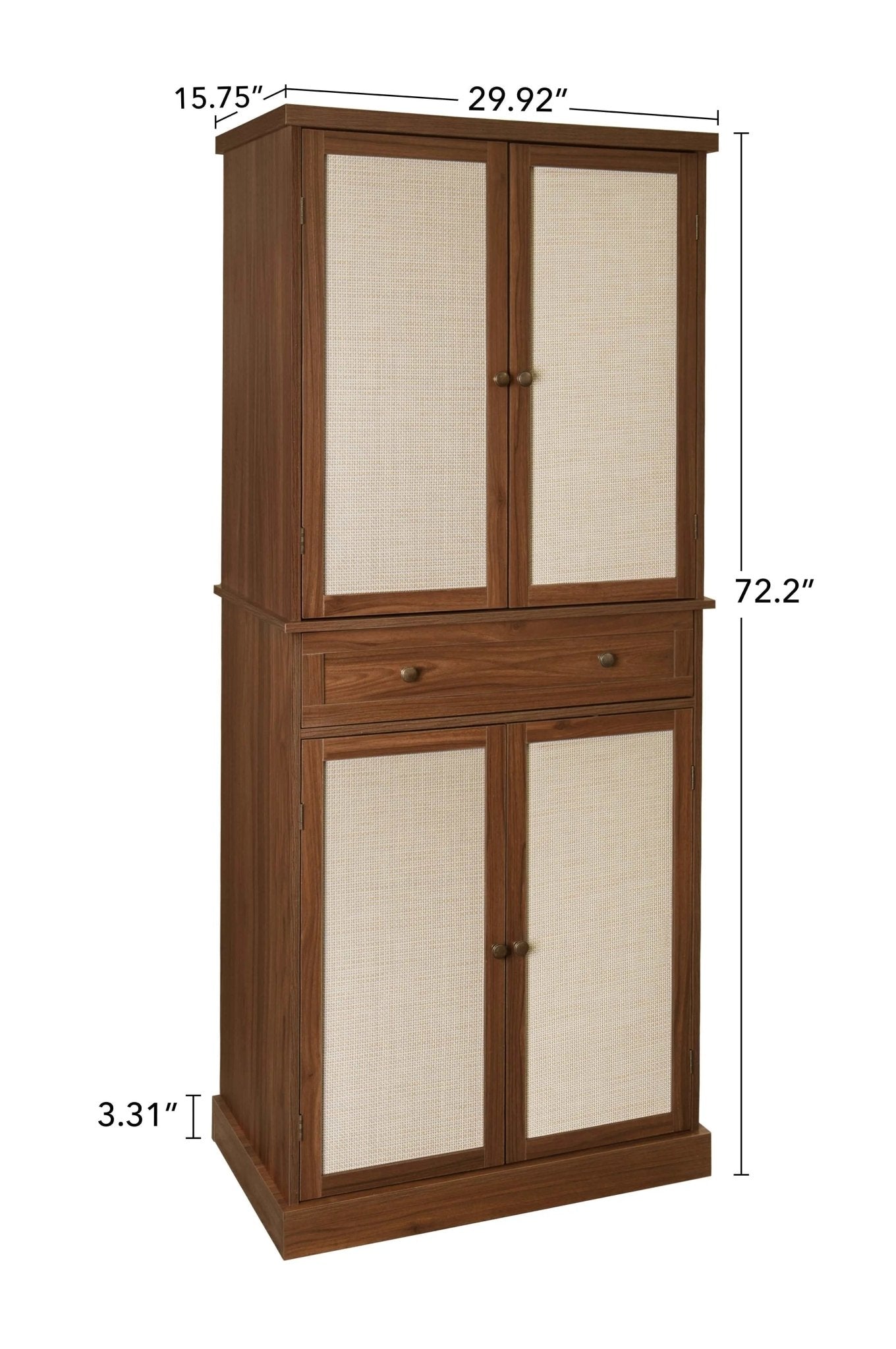 Bellemave® 4 Door Cabinet with 1 Drawer, with 4 Adjustable Inner Shelves - Bellemave
