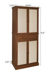 Bellemave® 4 Door Cabinet with 1 Drawer, with 4 Adjustable Inner Shelves - Bellemave