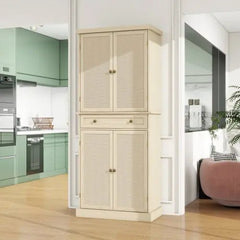 Bellemave® 4 Door Cabinet with 1 Drawer, with 4 Adjustable Inner Shelves - Bellemave