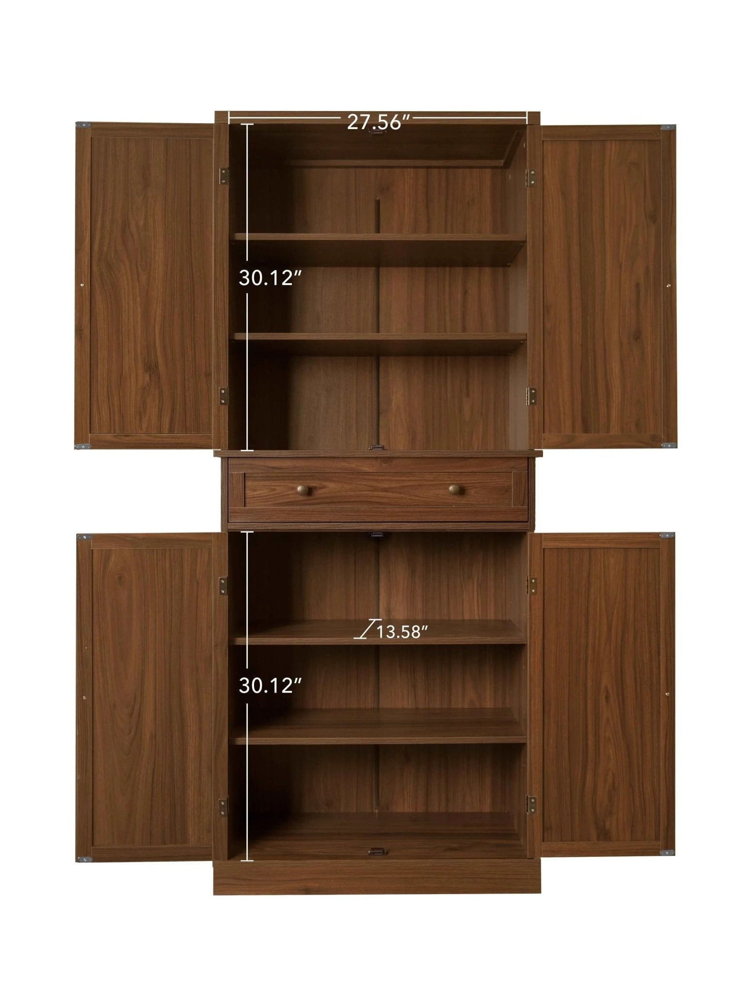 Bellemave® 4 Door Cabinet with 1 Drawer, with 4 Adjustable Inner Shelves - Bellemave