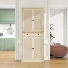Bellemave® 4 Door Cabinet with 1 Drawer, with 4 Adjustable Inner Shelves - Bellemave