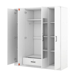 Bellemave® 4 - Door Mirror Wardrobe with Shelves - Bellemave