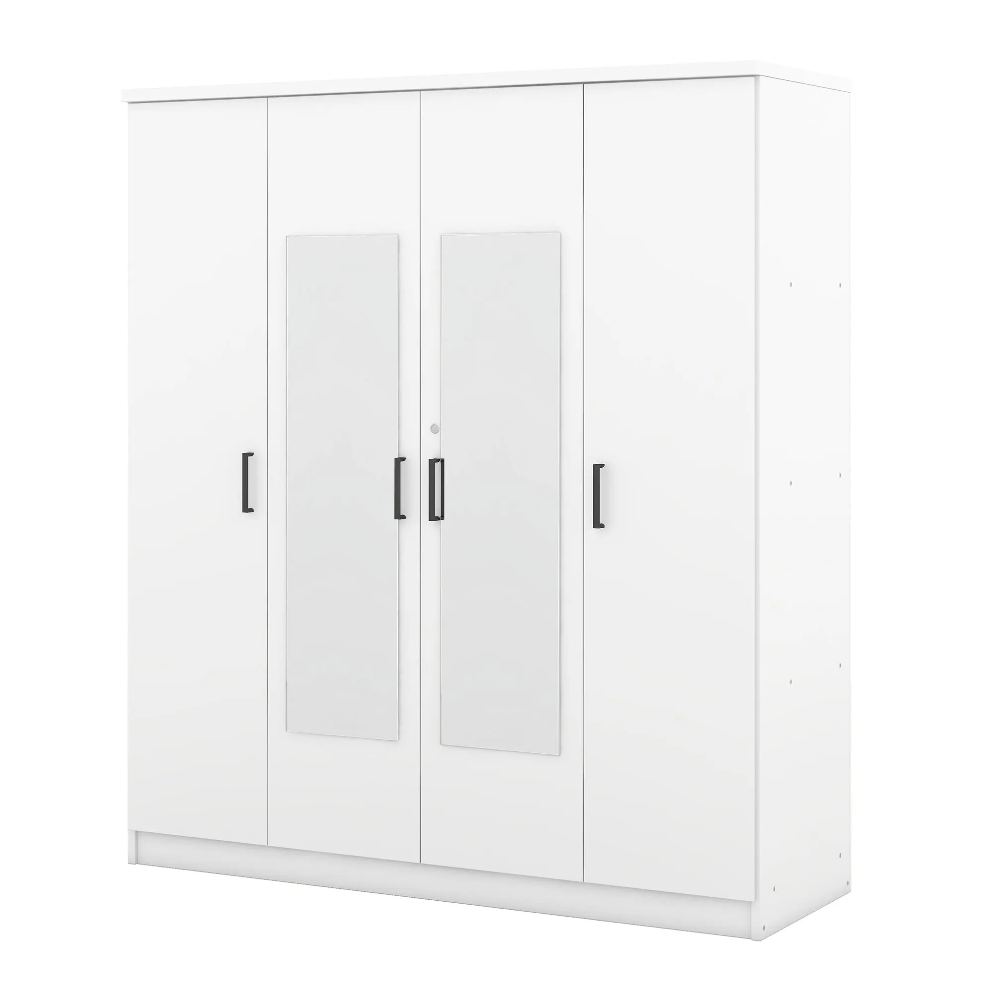 Bellemave® 4 - Door Mirror Wardrobe with Shelves - Bellemave