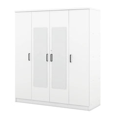 Bellemave® 4 - Door Mirror Wardrobe with Shelves - Bellemave