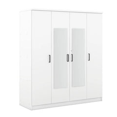 Bellemave® 4 - Door Mirror Wardrobe with Shelves - Bellemave