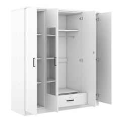 Bellemave® 4 - Door Mirror Wardrobe with Shelves - Bellemave