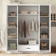 Bellemave® 4 - Door Mirror Wardrobe with Shelves - Bellemave