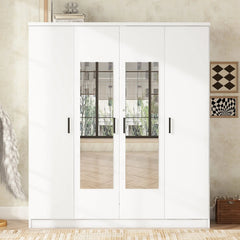 Bellemave® 4 - Door Mirror Wardrobe with Shelves - Bellemave