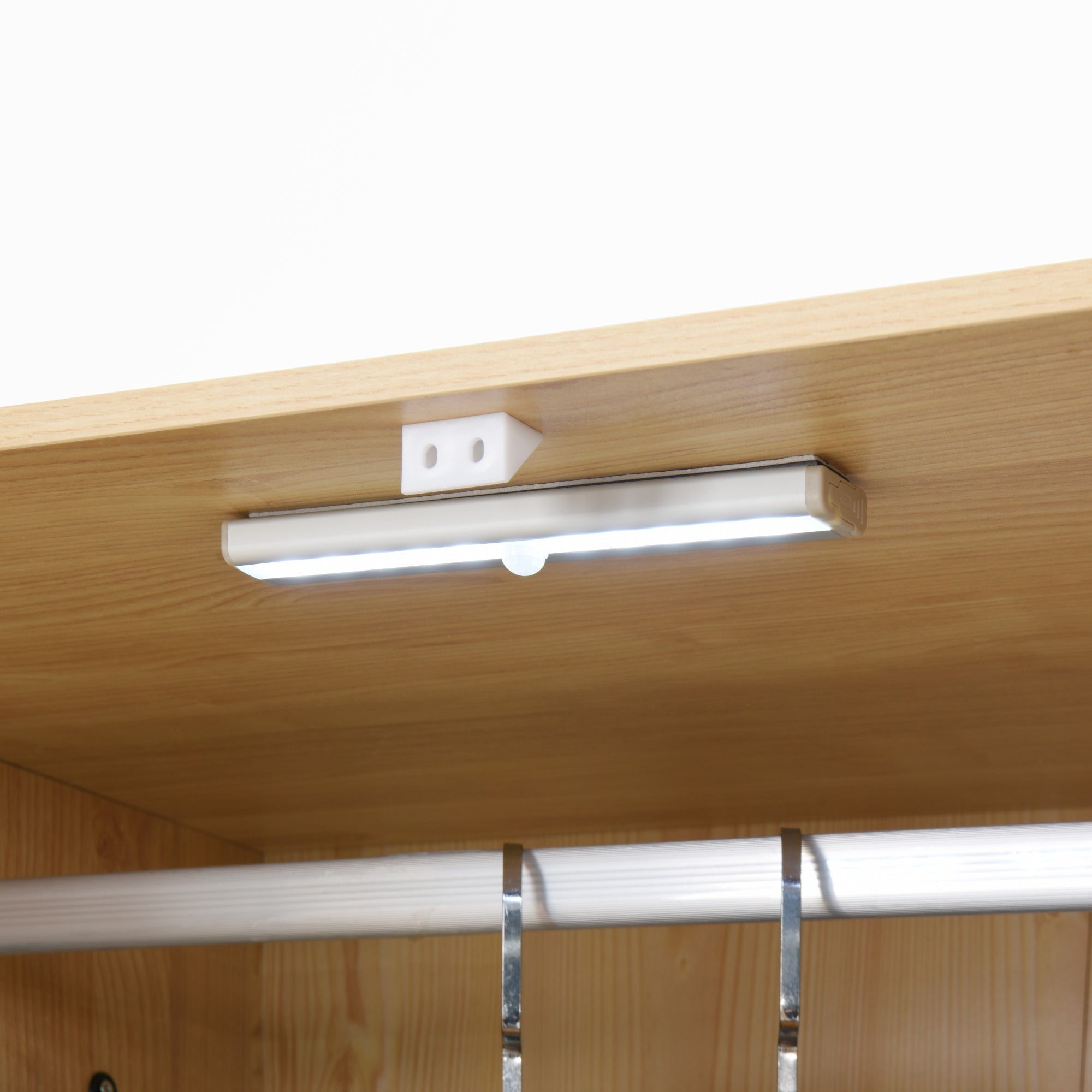 Bellemave® 4 Doors Wardrobe Closet with Mirror, LED Wardrobe with Doors and 2 Drawers, Wooden Wardrobe Storage Cabinet with Hanging Rod, Adjustable Shelves, Natural - Bellemave