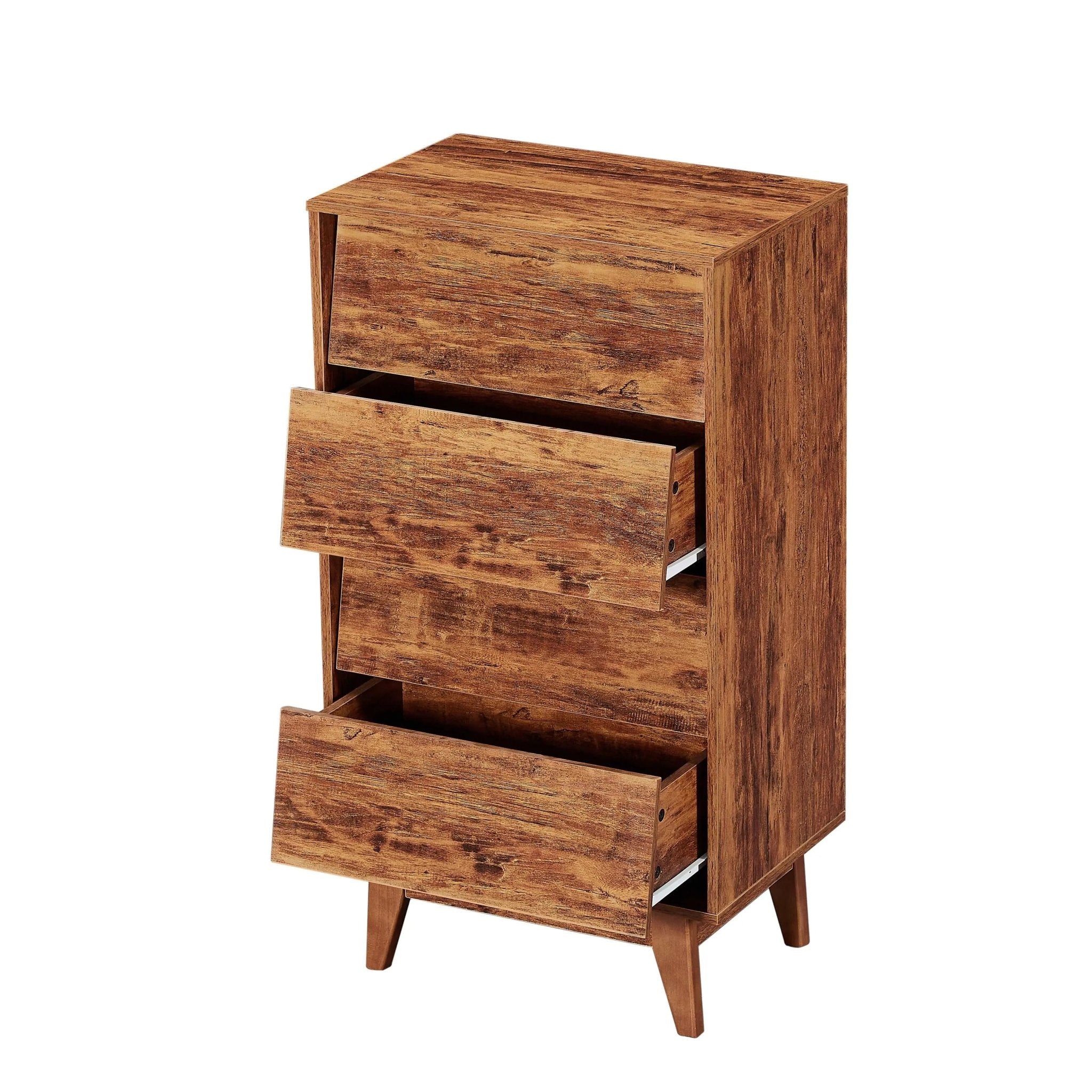 Bellemave® 4 Drawer Double Dresser Features Vintage - style and Bevel Design - Bellemave