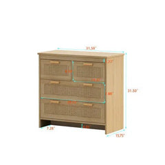 Bellemave® 4 Drawers Rattan Cabinet - Bellemave