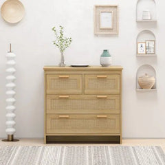 Bellemave® 4 Drawers Rattan Cabinet - Bellemave
