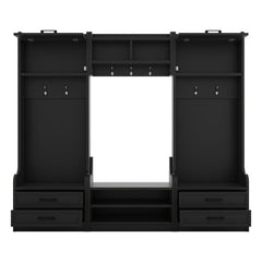 Bellemave® 4 - in - 1 Detachable Hall Tree with Storage and 7 Hooks, Storage Drawers and Cabinet - Bellemave