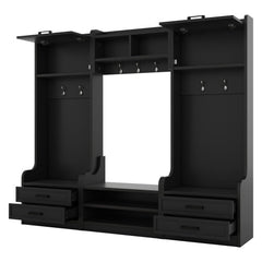 Bellemave® 4 - in - 1 Detachable Hall Tree with Storage and 7 Hooks, Storage Drawers and Cabinet - Bellemave