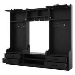 Bellemave® 4 - in - 1 Detachable Hall Tree with Storage and 7 Hooks,Storage Drawers and Cabinet - Bellemave