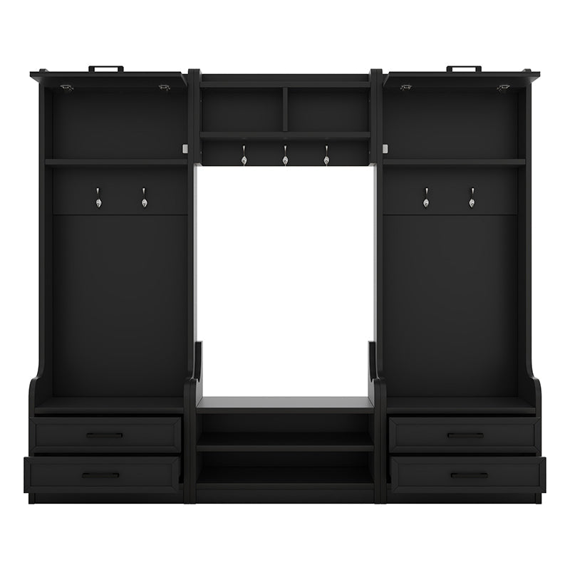 Bellemave® 4 - in - 1 Detachable Hall Tree with Storage and 7 Hooks,Storage Drawers and Cabinet - Bellemave