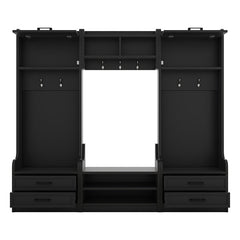 Bellemave® 4 - in - 1 Detachable Hall Tree with Storage and 7 Hooks,Storage Drawers and Cabinet - Bellemave