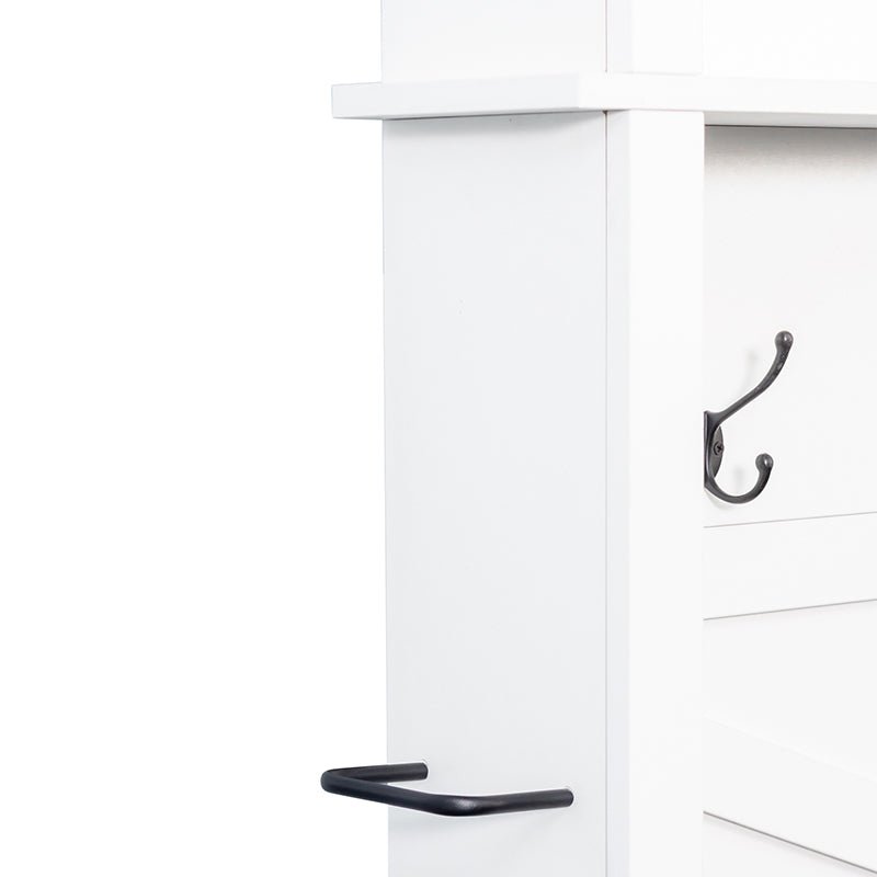 Bellemave® 4 - in - 1 Hall Tree with 6 Hooks, Adjustable Shelves and 16 Open Compartments - Bellemave