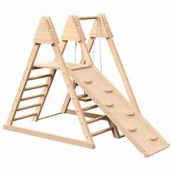 Bellemave® 4 - in - 1 Jungle Gym Playset with Baby Swing, Slide, Ladder, and Climbing Wall - Bellemave