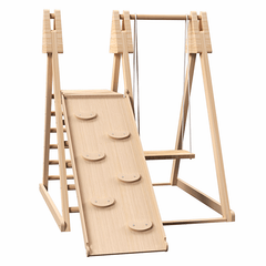 Bellemave® 4 - in - 1 Jungle Gym Playset with Baby Swing, Slide, Ladder, and Climbing Wall - Bellemave
