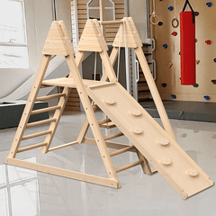 Bellemave® 4 - in - 1 Jungle Gym Playset with Baby Swing, Slide, Ladder, and Climbing Wall - Bellemave