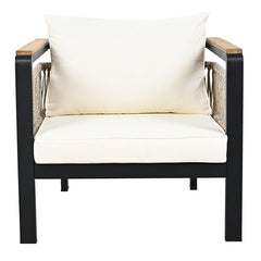Bellemave® 4 Pieces Outdoor Sectional Sofa Set with Cushions and a Coffee Table - Bellemave