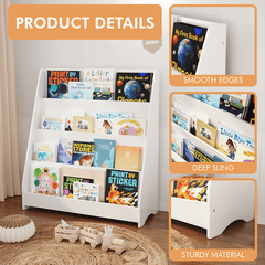 Bellemave® 4 - Tier Kids Bookshelf, Toddler Book Display Shelves - Bellemave