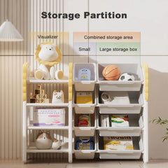 Bellemave® 4 - Tier Toy Organizers with 8 Removable Storage Bins - Bellemave