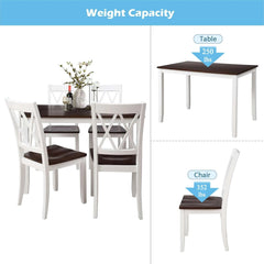 Bellemave® 45.6" 5 - Piece Dining Table Set Home Kitchen Table and Chairs Wood Dining Set - Bellemave