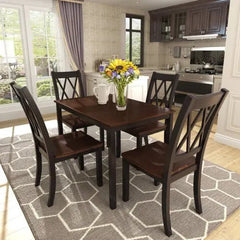 Bellemave® 45.6" 5 - Piece Dining Table Set Home Kitchen Table and Chairs Wood Dining Set - Bellemave