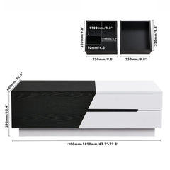 Bellemave® 47.24" Modern Extendable Sliding Top Coffee Table with Storage - Bellemave