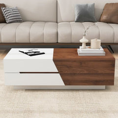 Bellemave® 47.24" Modern Extendable Sliding Top Coffee Table with Storage - Bellemave