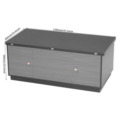 Bellemave® 47.24" Modern Gray Multi - functional Rectangle Lift - top Coffee Table Extendable with Storage - Bellemave