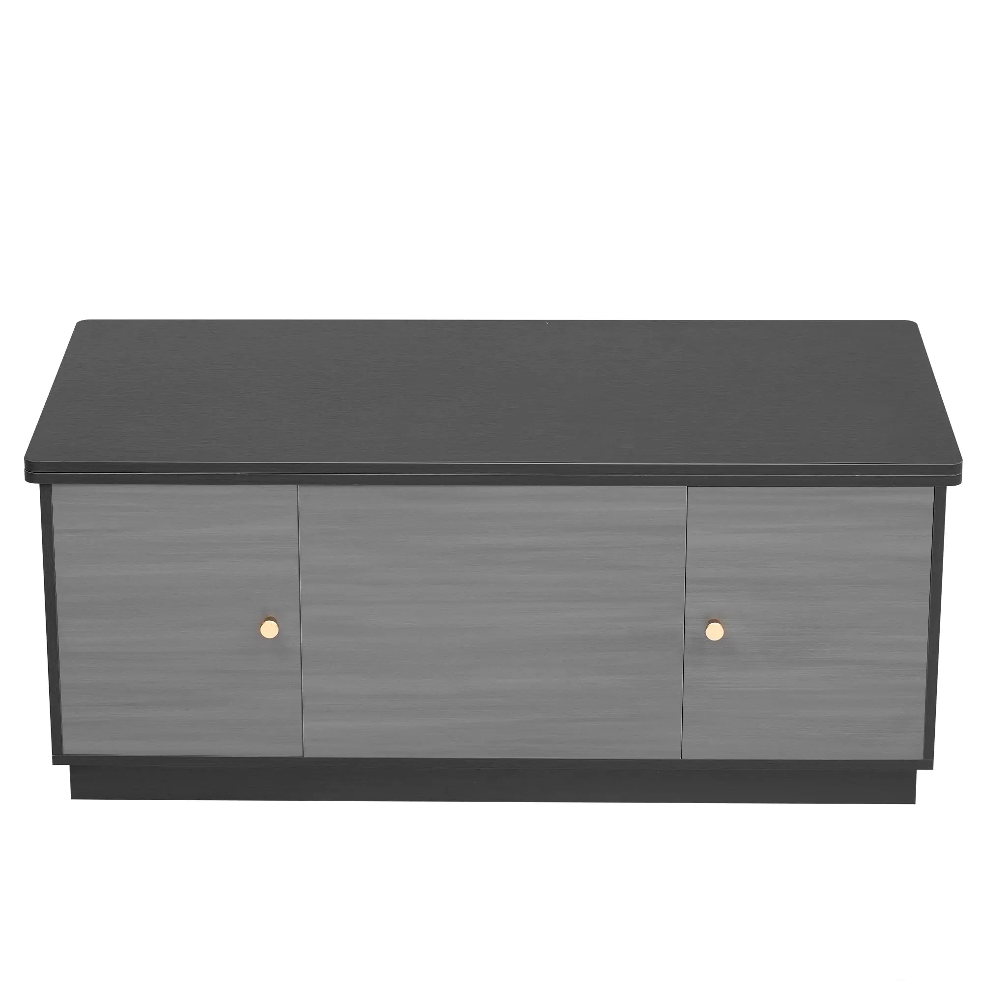 Bellemave® 47.24" Modern Gray Multi - functional Rectangle Lift - top Coffee Table Extendable with Storage - Bellemave