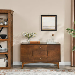 Bellemave® 47.3" Mid Century Modern Sideboard Buffet Cabinet with 2 Doors and 3 Drawers - Bellemave