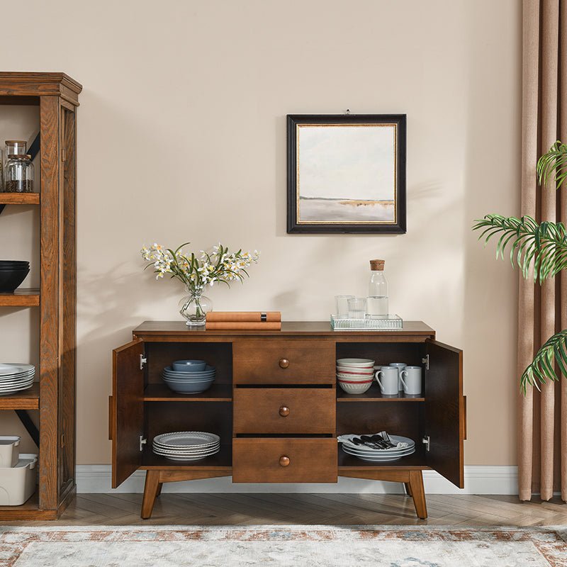 Bellemave® 47.3" Mid Century Modern Sideboard Buffet Cabinet with 2 Doors and 3 Drawers - Bellemave