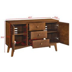 Bellemave® 47.3" Mid Century Modern Sideboard Buffet Cabinet with 2 Doors and 3 Drawers - Bellemave