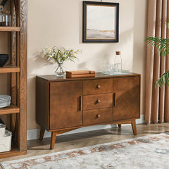 Bellemave® 47.3" Mid Century Modern Sideboard Buffet Cabinet with 2 Doors and 3 Drawers - Bellemave