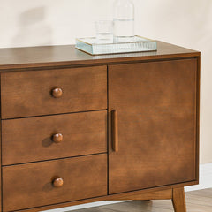 Bellemave® 47.3" Mid Century Modern Sideboard Buffet Cabinet with 2 Doors and 3 Drawers - Bellemave