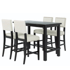 Bellemave® 5 - Piece Counter Height Dining Set, Classic Elegant Table and 4 Chairs - Bellemave