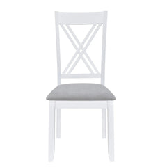 Bellemave® 5 - Piece Minimalist Wood Dining Table Set with 4 X - Back Chairs - Bellemave