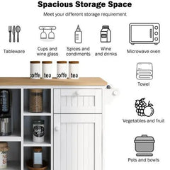 Bellemave® 50.8" Kitchen Island Cart with Storage Cabinet and Two Locking Wheels - Bellemave