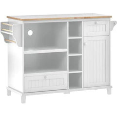 Bellemave® 50.8" Kitchen Island Cart with Storage Cabinet and Two Locking Wheels - Bellemave