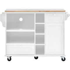Bellemave® 50.8" Kitchen Island Cart with Storage Cabinet and Two Locking Wheels - Bellemave
