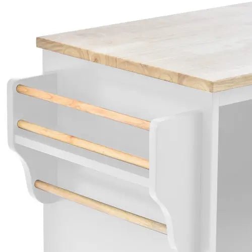 Bellemave® 50.8" Kitchen Island Cart with Storage Cabinet and Two Locking Wheels - Bellemave