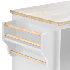 Bellemave® 50.8" Kitchen Island Cart with Storage Cabinet and Two Locking Wheels - Bellemave