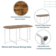 Bellemave® 55" 7 - Piece Dining Table Set with Faux Marble Kitchen Table - Bellemave