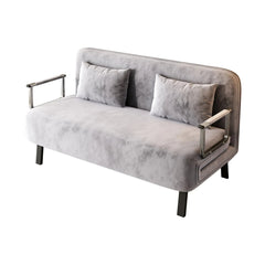 Bellemave® 55″ Velvet Convertible Chair Bed with Adjustable Backrest and Pillow - Bellemave