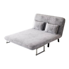 Bellemave® 55″ Velvet Convertible Chair Bed with Adjustable Backrest and Pillow - Bellemave