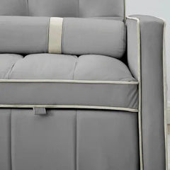 Bellemave® 55.5" Modern Pull Out Sleep Sofa Bed 2 Seater Loveseats Sofa Couch with side pockets, Adjsutable Backrest and Lumbar Pillows - Bellemave
